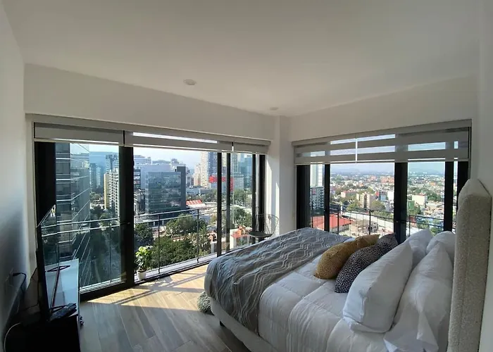 Luxury High-rise Panoramic Apartment, Polanco 3bd Holiday home *